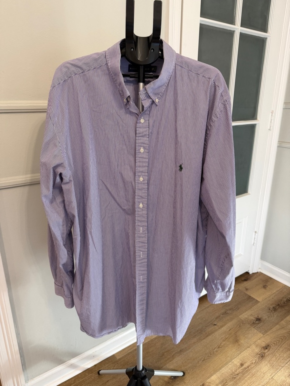 Polo by Ralph Lauren Lilac Thin-Striped Button-Down Shirt